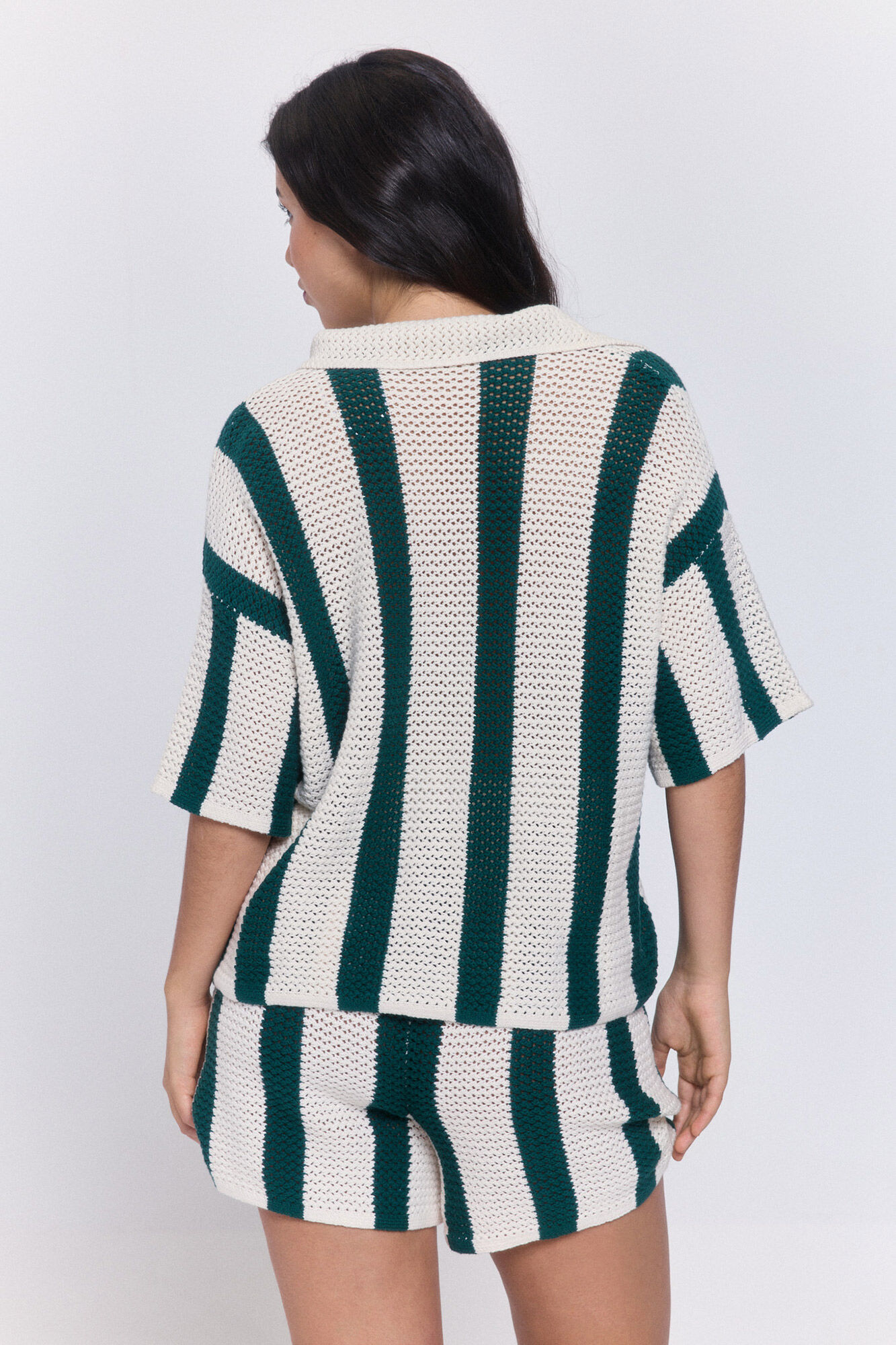 Pieces Bedrucktes Strick-T-Shirt