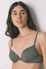 Women'secret Khaki lace classic BEAUTIFUL padded bra beige