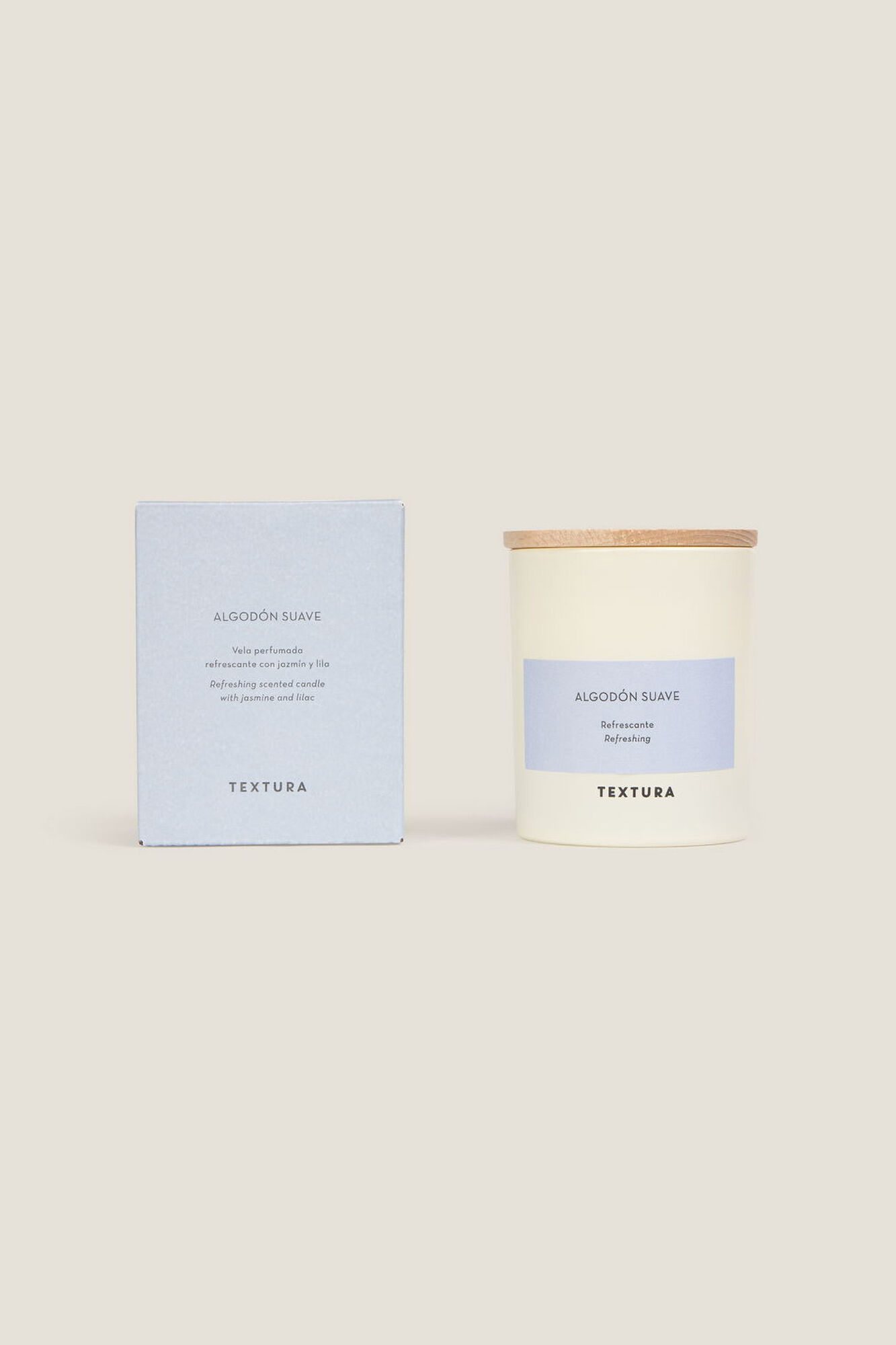 Textura Vela perfumada algod&oacute;n suave