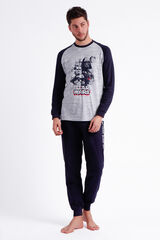 Admas Pijama manga larga Darker hombre - Star Wars azul