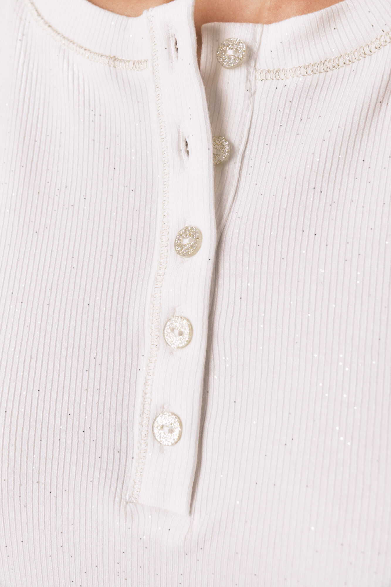 Women'secret Glossy white viscose short sleeve T-shirt