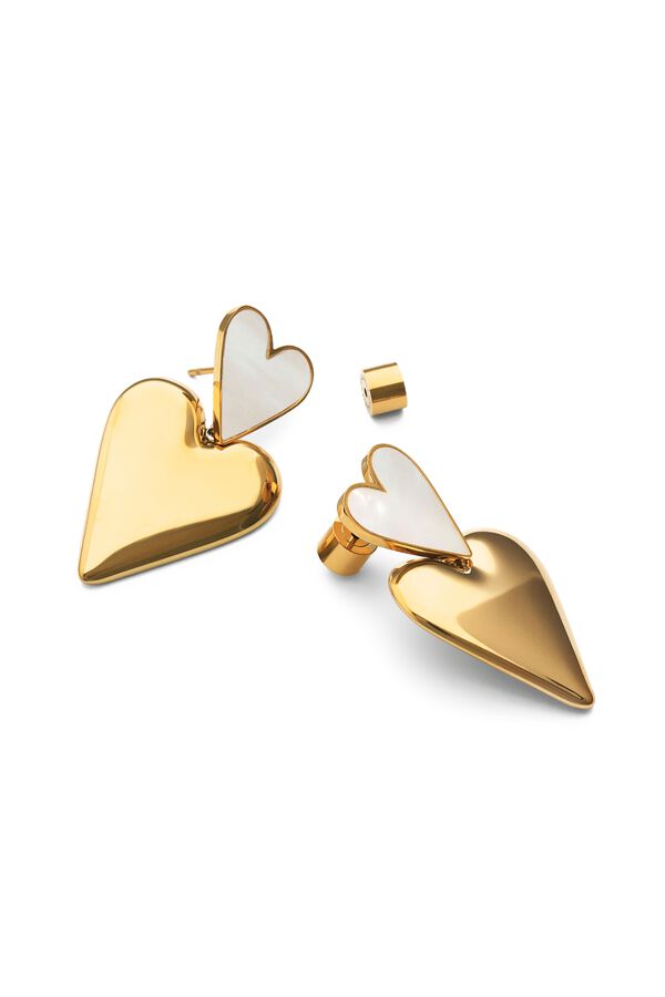 Singularu Duo d'Amour Ohrringe Gold mit Print