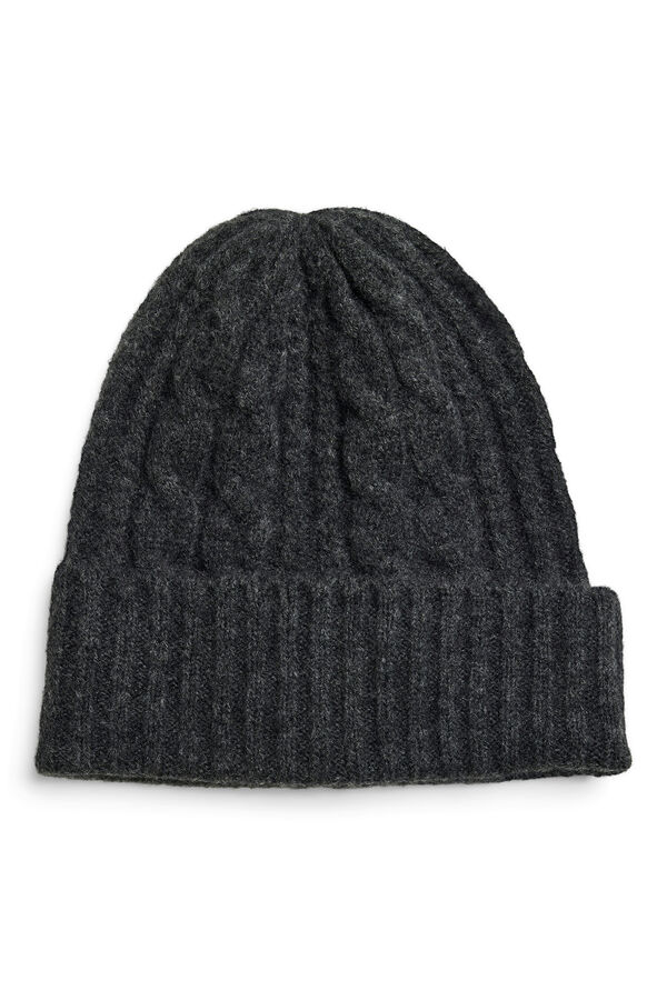Pieces Gorro beanie de punto gris