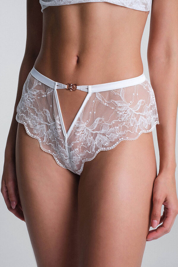 Penti Pantalones cortos de encaje Scarlett marfil