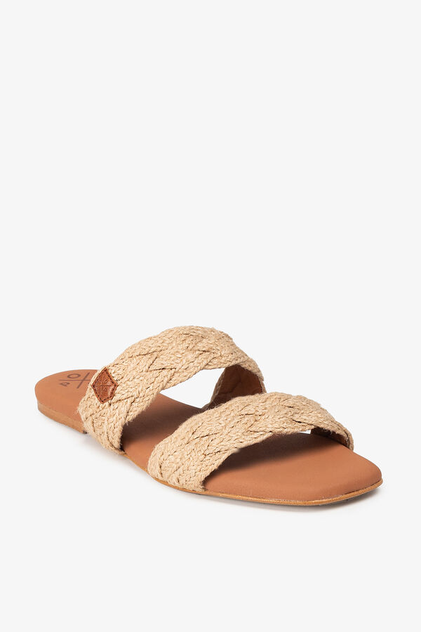 Popa Sandalia plana marr&oacute;n