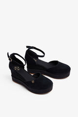 Popa Black Cantalar low wedge sandal black
