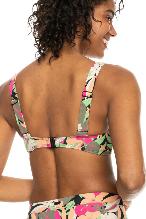 Womensecret Women's D-cup Bikini Top - Printed Beach Classics  szürke