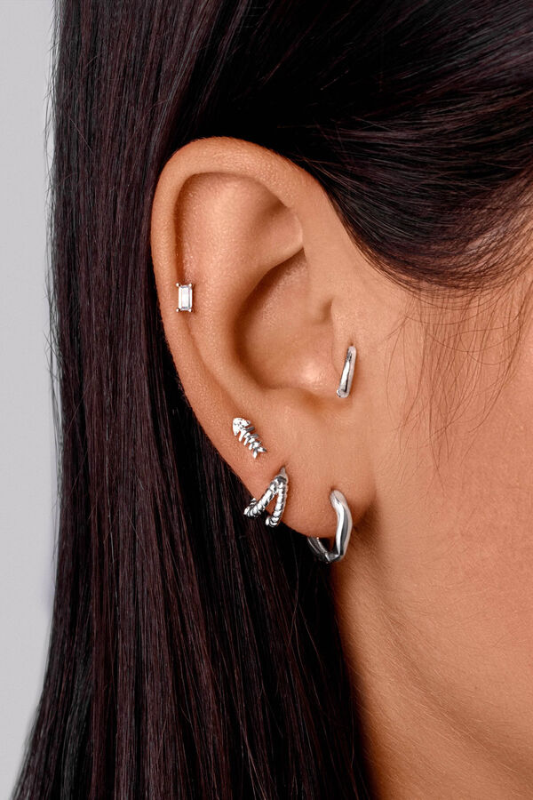 Womensecret Silver Fishbone Spark Single Earring szürke