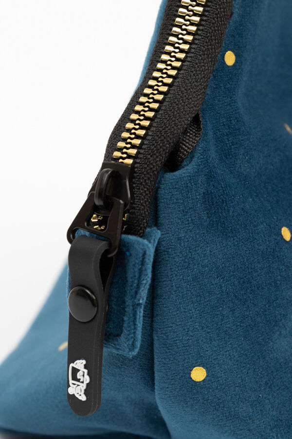 Mr. Wonderful Neceser velvet azul - Glam & glow estampado