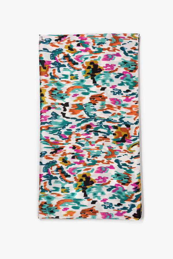 Vilanova Pa&ntilde;uelo de raso estampado bleu