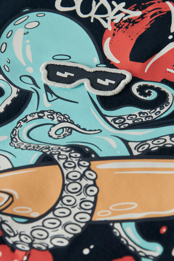 Name it 3D boys' T-shirt blue