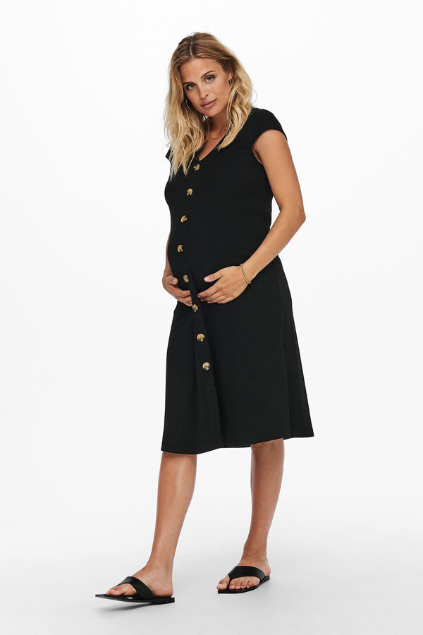 Womensecret Midi maternity dress with buttons black