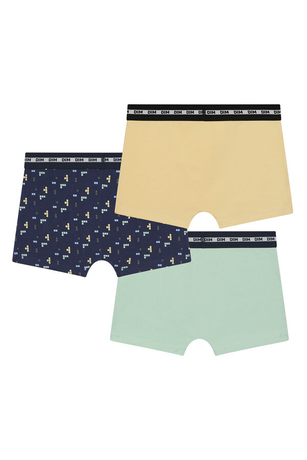 DIM Pack of 3 boys' boxers with a fashionable and stylish print printed