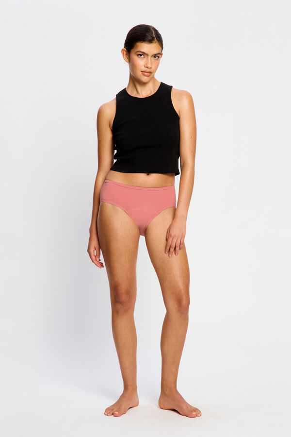 Modibodi Cueca Menstrual de Algod&atilde;o Org&acirc;nico Fluxo Abundante Roxo rosa
