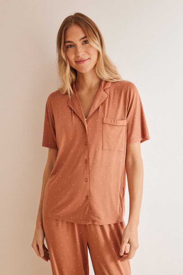 Womensecret Barna pöttyös Ecovero™ inges pizsama természetes