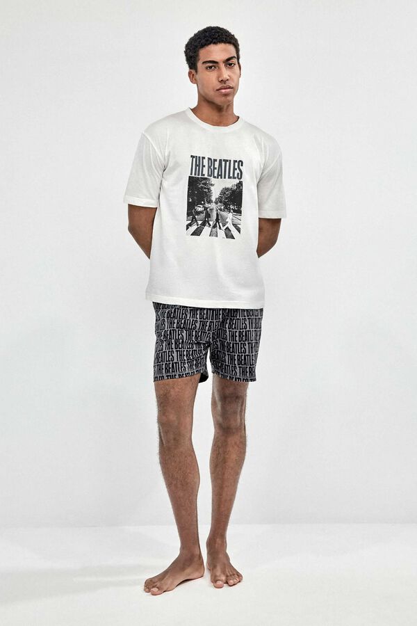 Gisela The Beatles print men's pyjamas white