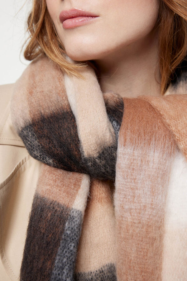Pieces Long fringed scarf Gr&uuml;n