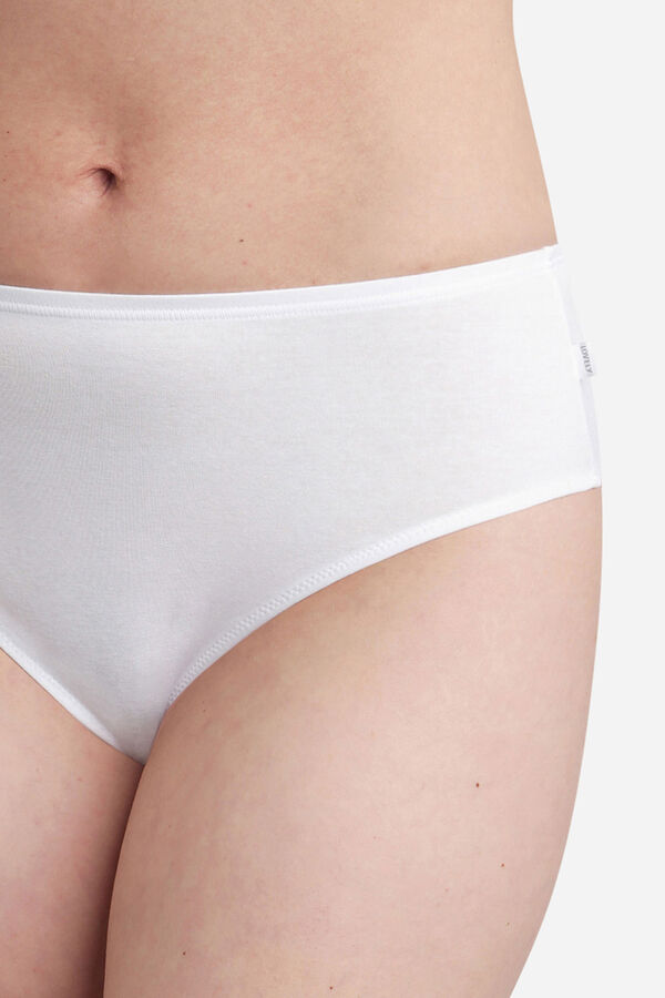 Playtex Braga midi de algod&oacute;n modal blanco