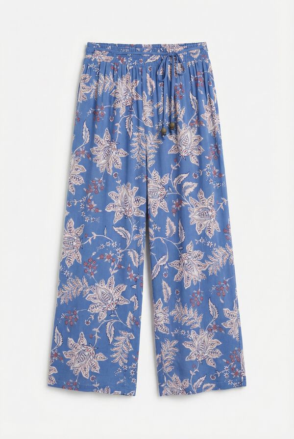 Women'secret Blau bedruckte Caprihose Blau
