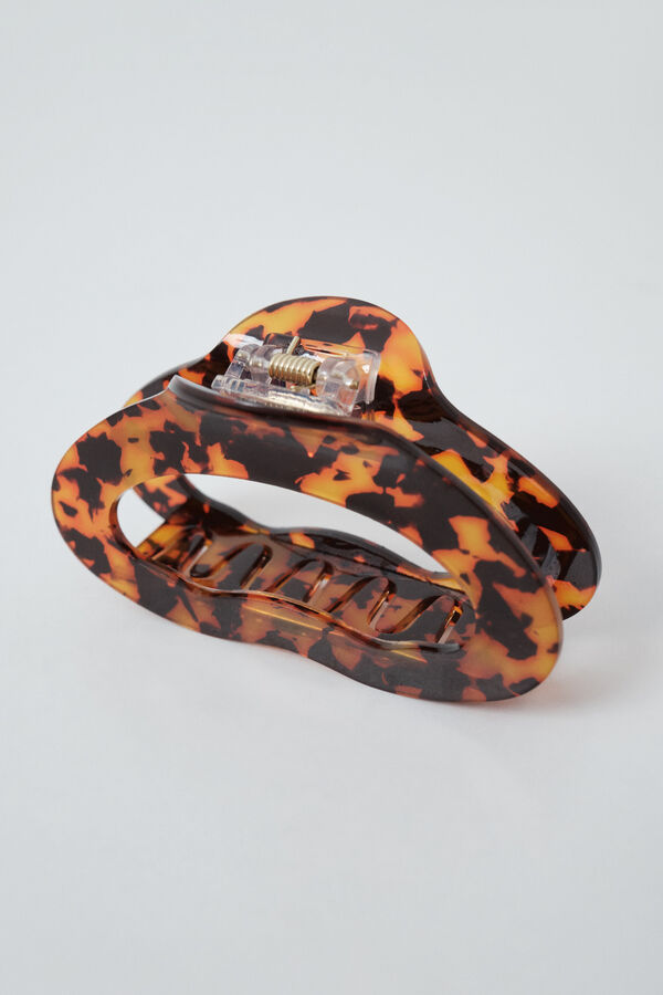 Women'secret Oval tortoiseshell hair clip nude