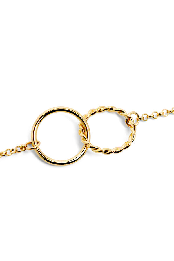 Womensecret Circles Twist vergoldete Halskette mit Print
