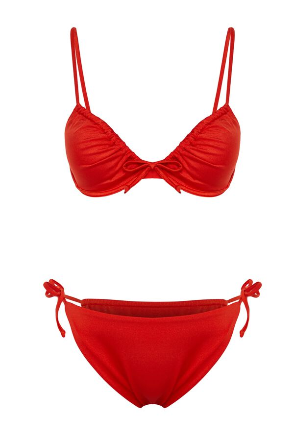 Trendyol Biqu&iacute;ni reto sem costas vermelho