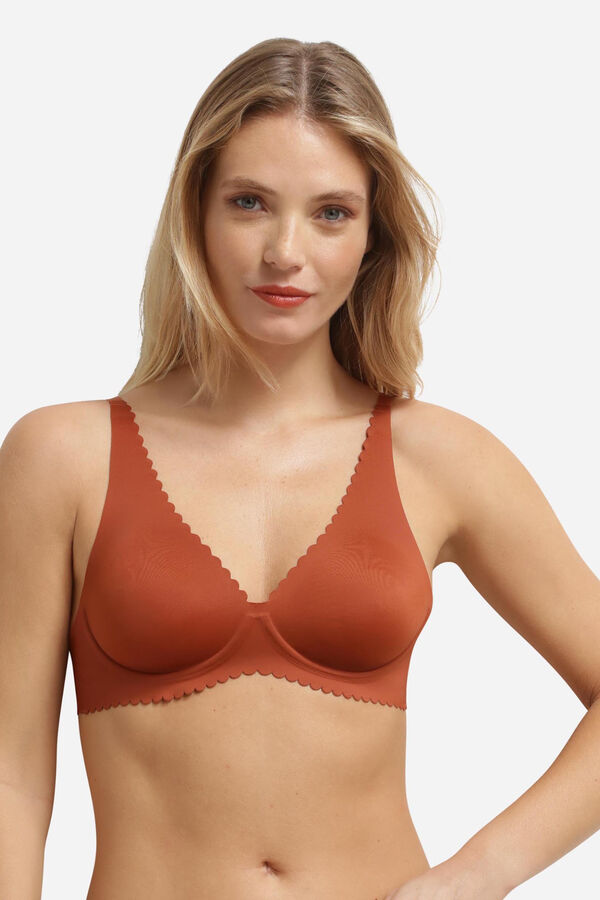 DIM Microfibre underwired bra nude