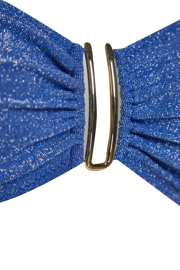 Trendyol High-shine bandeau bikini set blue