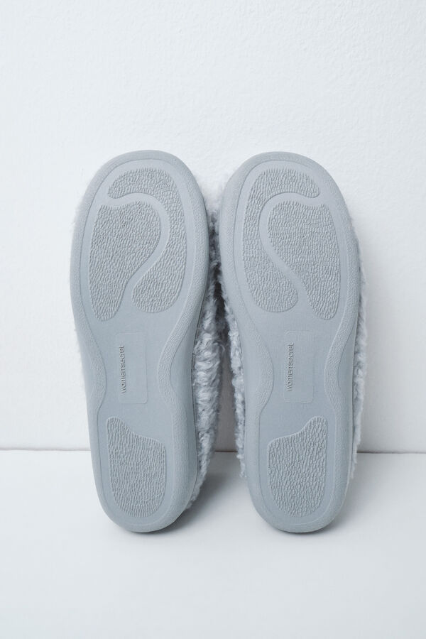 Women'secret Pantoufles en fourrure Mickey beige
