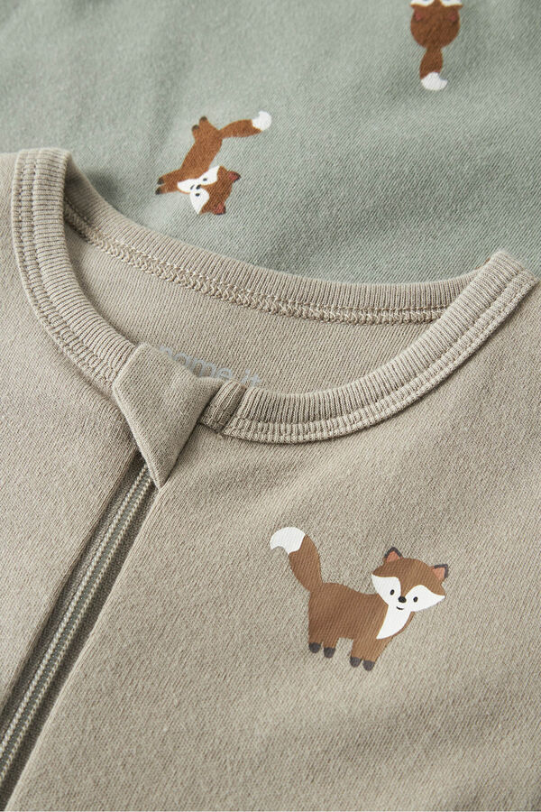 Name it Fox print pyjamas pack grey