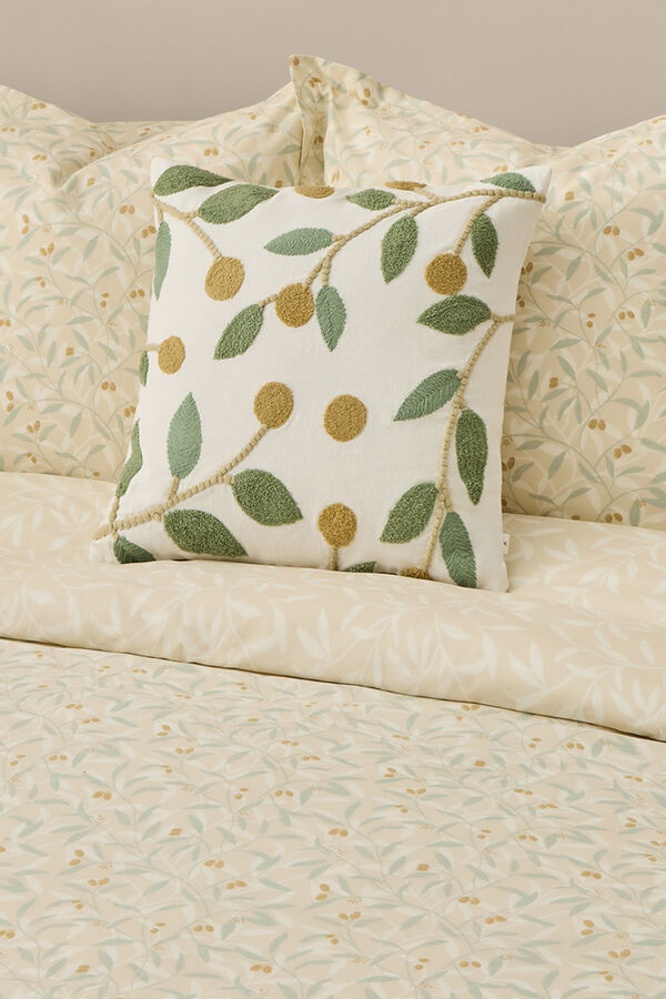 Textura Reversible printed duvet case blanc