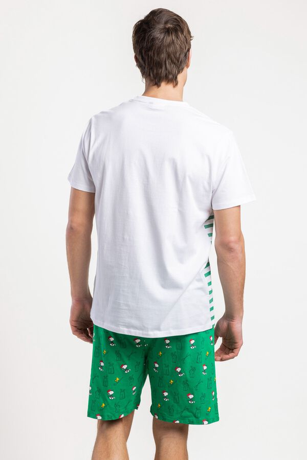 Admas Striped Snoopy golf short pyjamas green