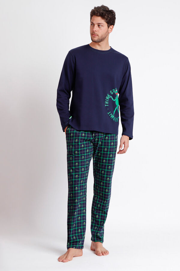 Admas Pijama largo hombre Rana Gustavo azul