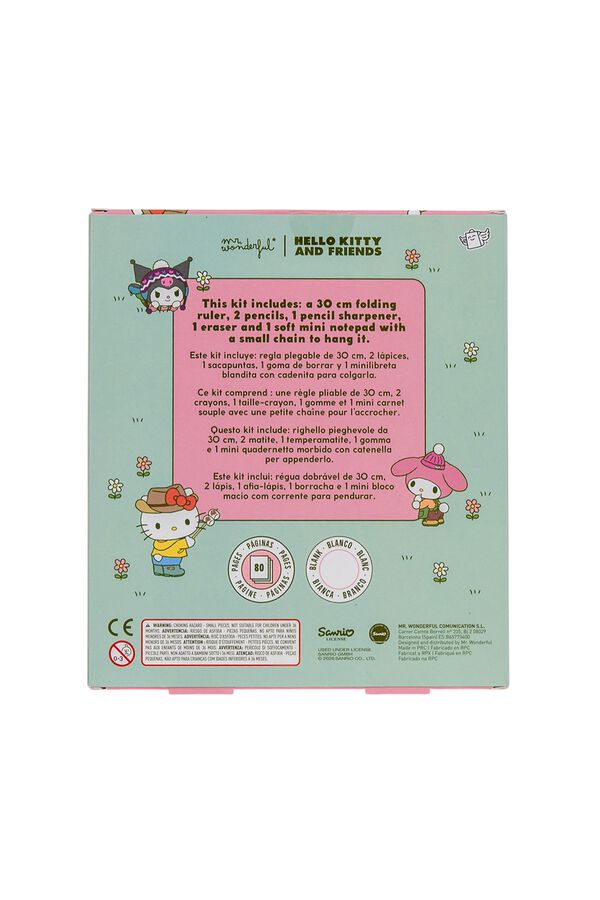 Mr. Wonderful Set Escritura Hello Kitty estampado