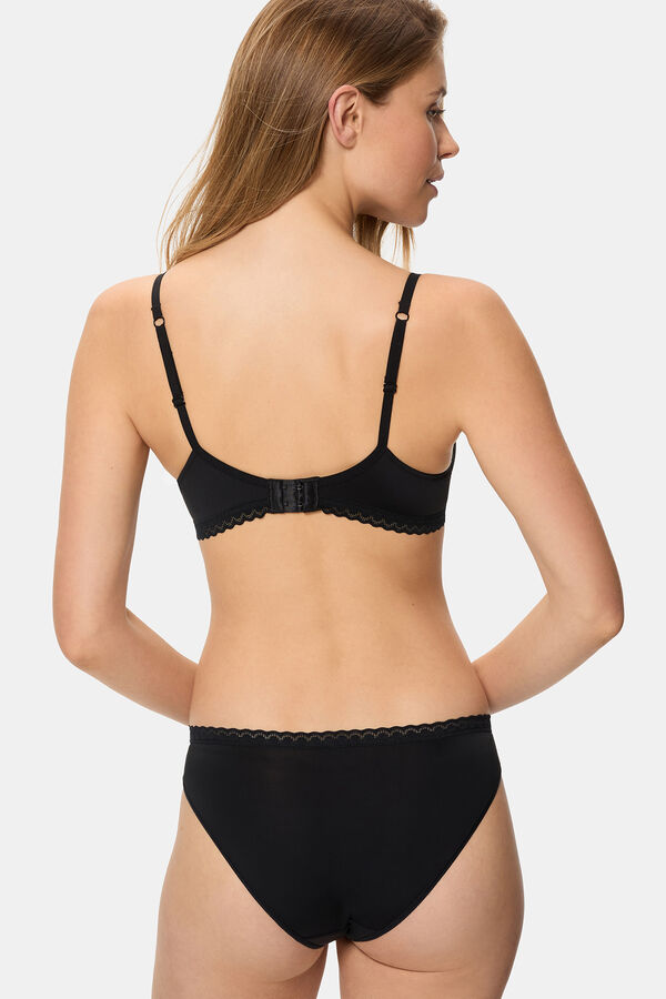 DIM Braga cl&aacute;sica de microfibra  negro