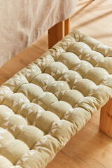 Calma House Coj&iacute;n de banco lavable con motivos &eacute;tnicos Kenka beige