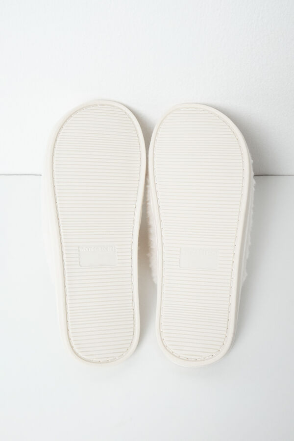 Women'secret Snoopy faux shearling slippers beige