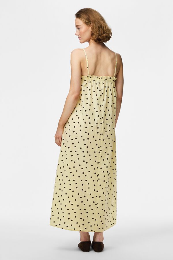 Pieces Midi-Kleid mit Punkten mit Print