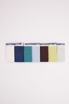 Womensecret Pack 7 tangas algodón logo blanco