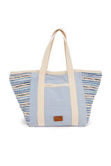 Abbacino Bolsa de playa print rayas azul