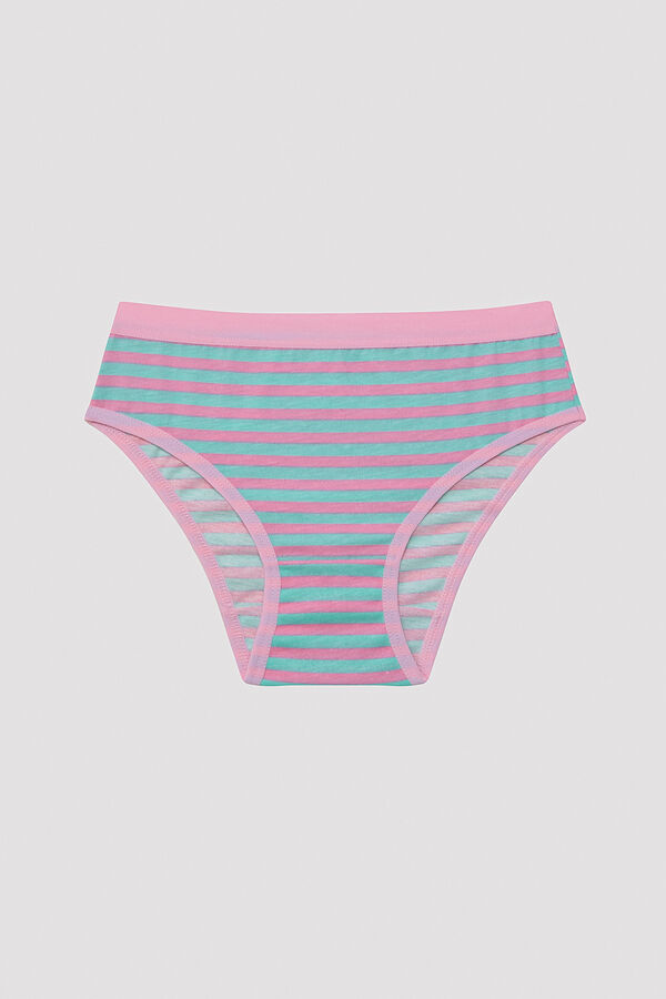 Womensecret Girl Pink Striped 3pack  Hipster rávasalt mintás