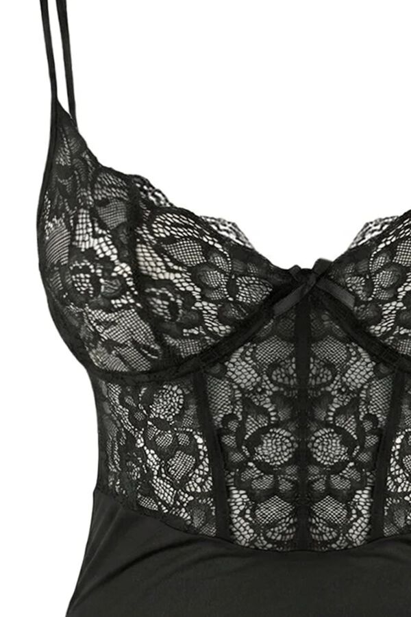 Trendyol Babydoll poli&eacute;ster corte recto negro