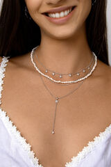 Womensecret Pearl Chain Necklace gris