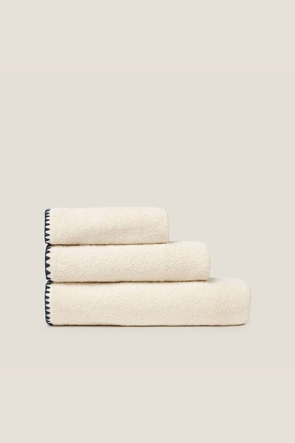 Womensecret Embroidered bath towel marron