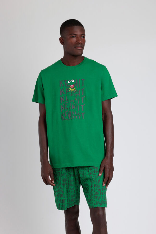 Admas Disney Kermit Letters Short Pajamas vert