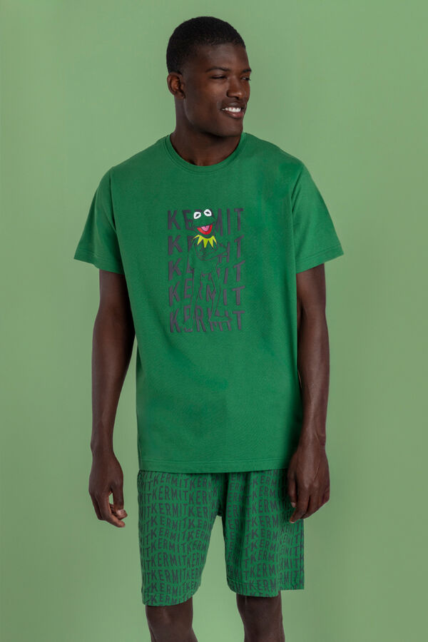 Admas Disney Kermit Letters Short Pajamas vert