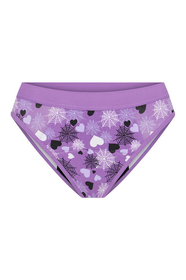Modibodi Braga Menstrual Teen Algod&oacute;n Org&aacute;nico Flujo S&uacute;per Purple morado/lila