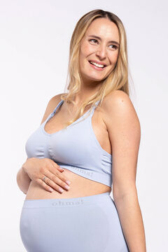 White microfibre lace triangle Maternity breastfeeding bra
