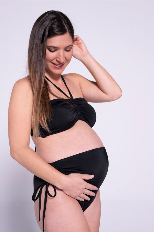 Womensecret Maternity bikini with ruches noir