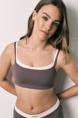 Women'secret Purple seamless ribbed top pink